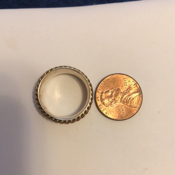 Copper, bronze and sterling spinner ring. - Picture 4 of 4